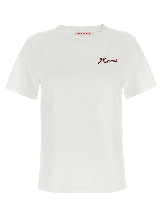 Flocked Logo T-Shirt White
