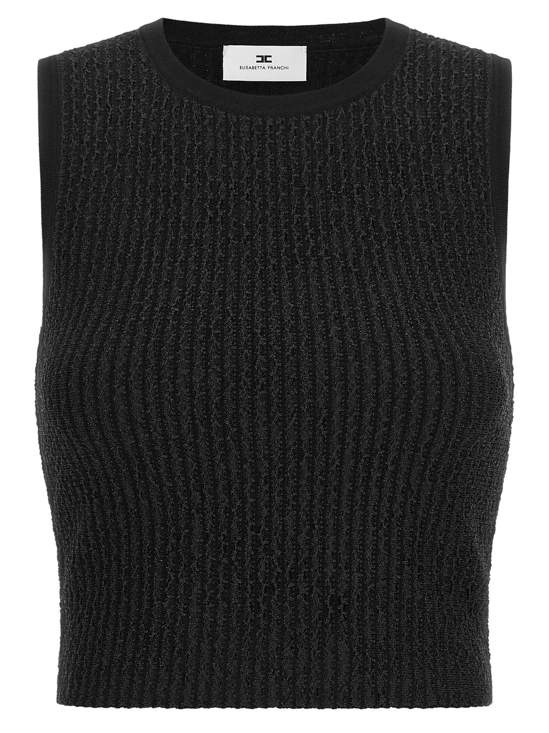 Elisabetta Franchi Top Tricot Tops - Black | 25f560e998ee5c03aff9d7939cd8444be2185796