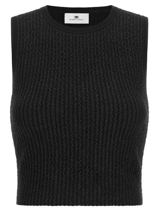 Top Tricot Tops Black