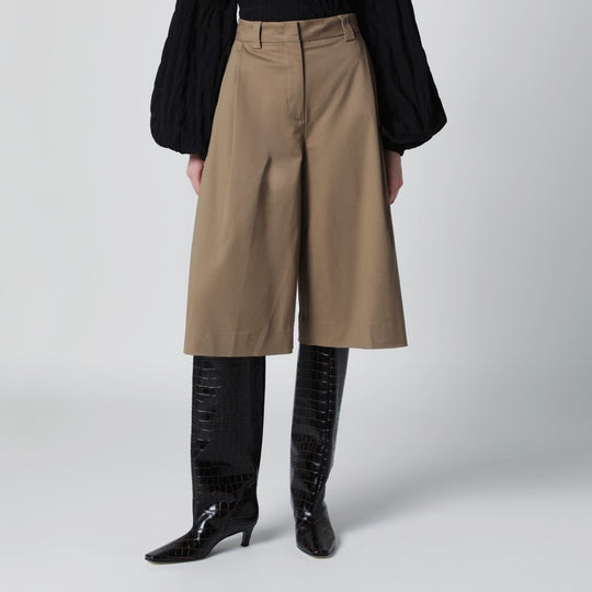 Cognac Cotton Dakota Bermuda Shorts