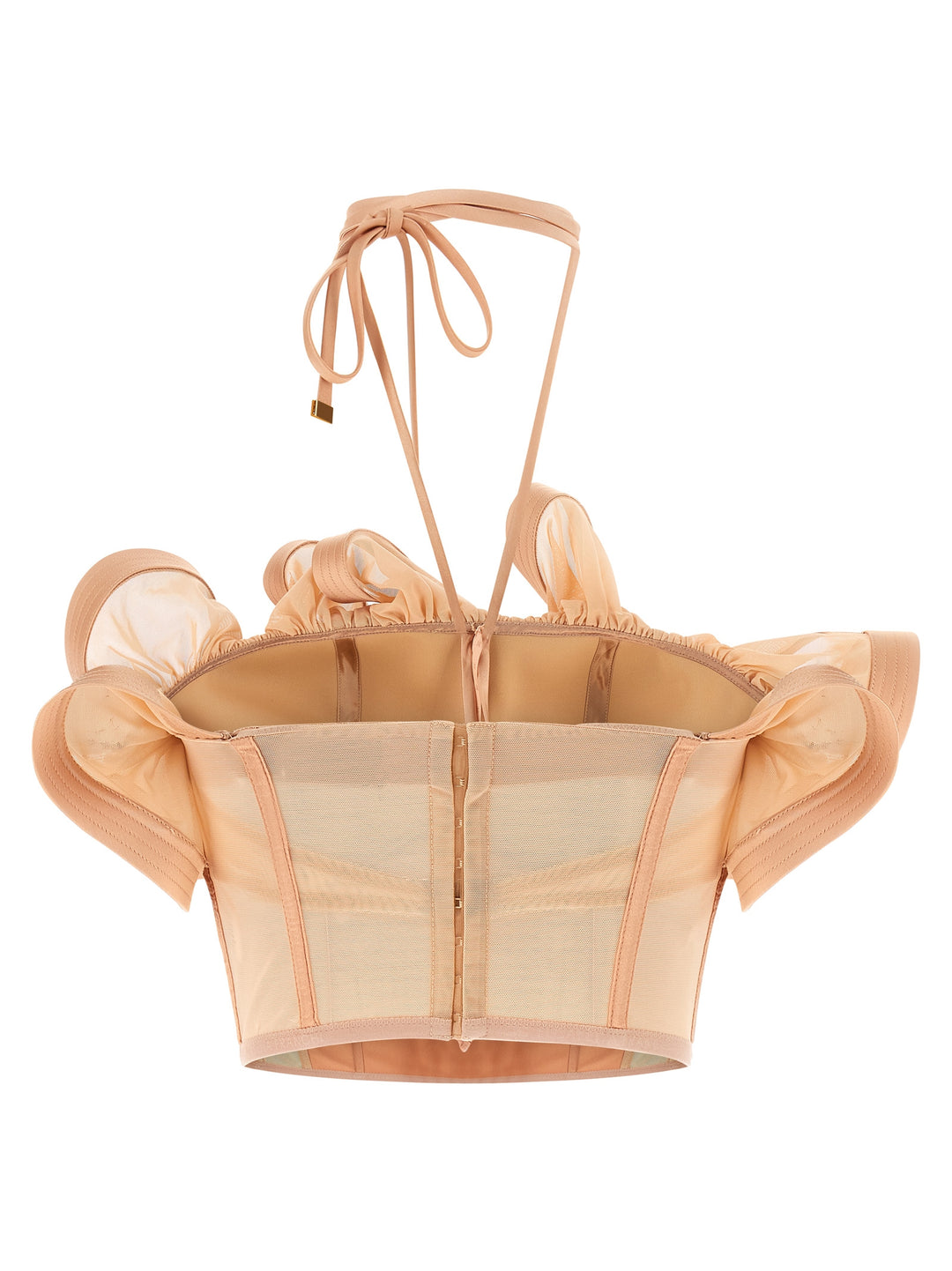 Elisabetta Franchi Maxi Ruffles Top Tops - Pink | 11a6007523f0368ade21d83bec9f5ae5007fe934