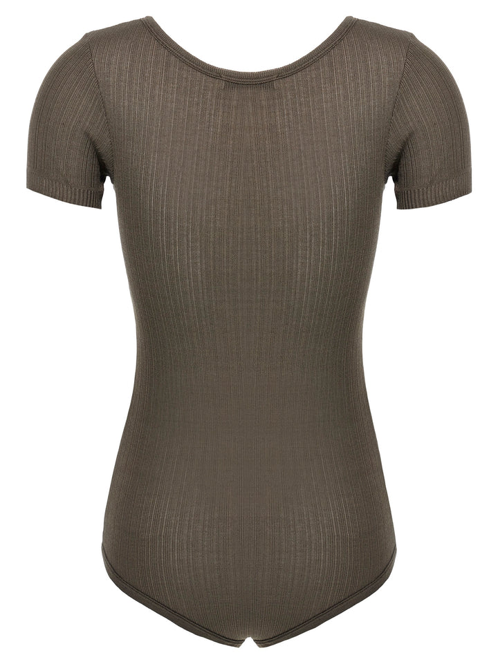 Lemaire Ribbed Body Tops - Brown | f1094b3d266a569d7e5bc6151c9cb1fa56e037b7