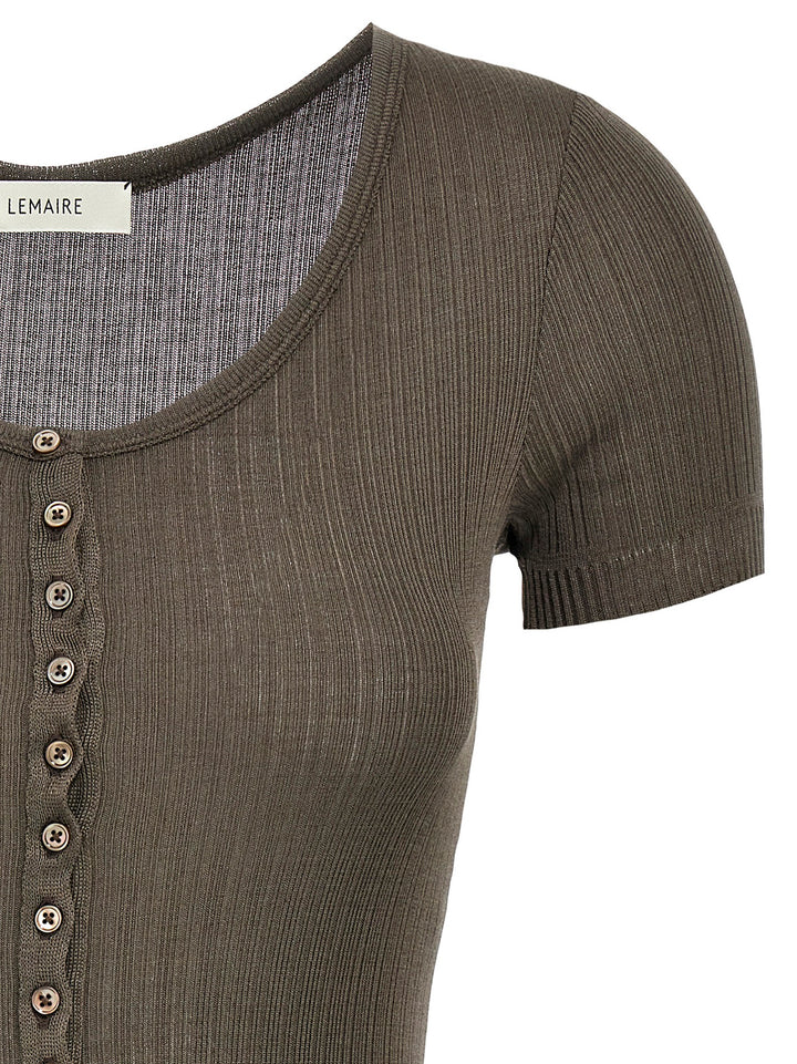 Lemaire Ribbed Body Tops - Brown | c4fb0de7b9a2b7d4f1246b7ec2cf007172f86fcd
