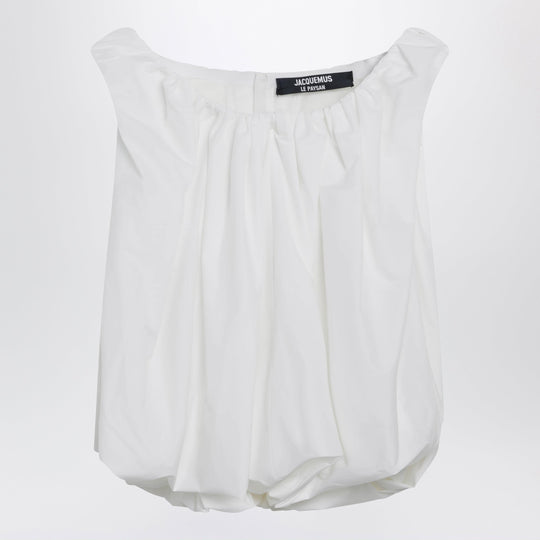 Lavande Top In White Cotton