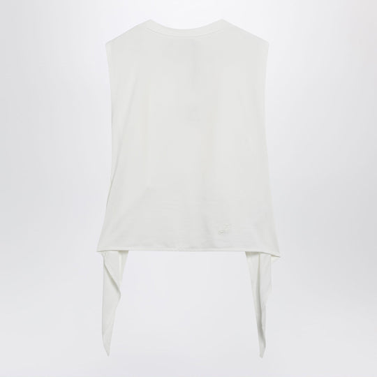 White Moisson Draped Tank Top