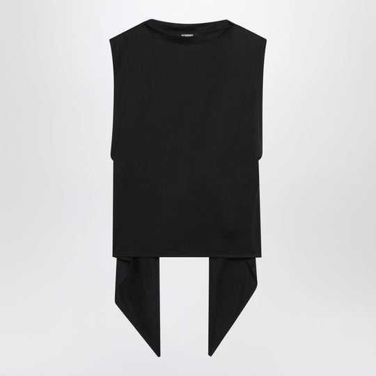 Black Moisson Draped Tank Top