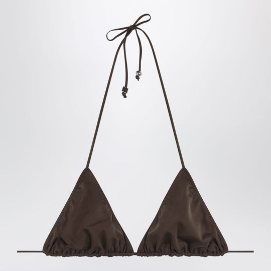 Triangle Bikini Top In Brown
