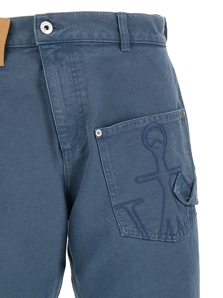 J.W. Anderson Twisted Workwear' Pants - Light Blue | 4eea15b0cf6bb48f8cdaa08f5c92b495ff9c90db