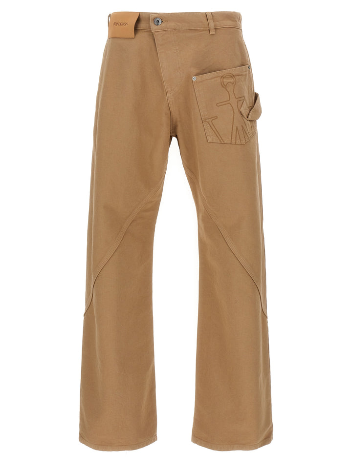 J.W. Anderson Twisted Workwear' Pants - Beige | d19c1278e804b69b0fcd54fcf5f3e53feeb56866