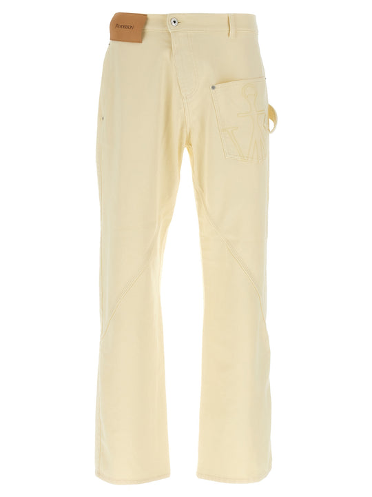 Twisted Workwear Pants Yellow