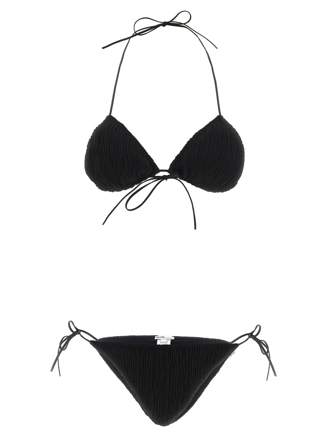 Allis Triangle Plisse Beachwear - Black | c74f847cd925c38de5469550ca9a782f08cdf666