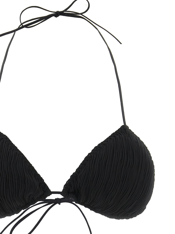 Allis Triangle Plisse Beachwear - Black | 8285cdc947b9b70262d8a47882216bdfc1c19bc4