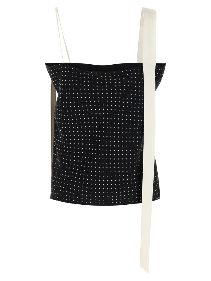 Tom Ford Tuxedo Band Top Tops - White/Black | 7b3938a1817a9962682f9bd5e33e0ddb30a73c3d