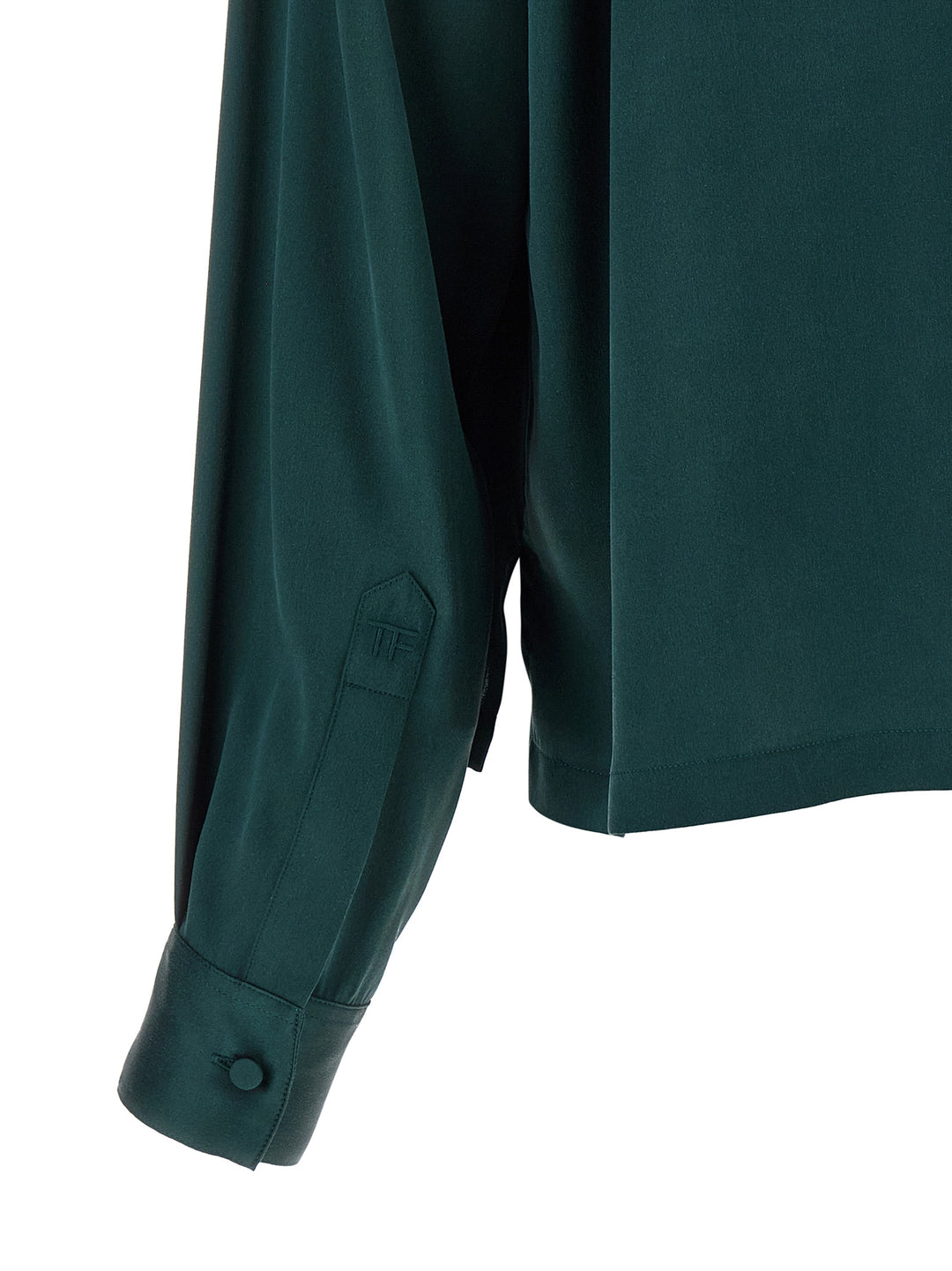 Tom Ford Satin Silk  Shirt Polo - Green | 5a4dcc7d4b425f152f91e65a013ae9d92d44ee23