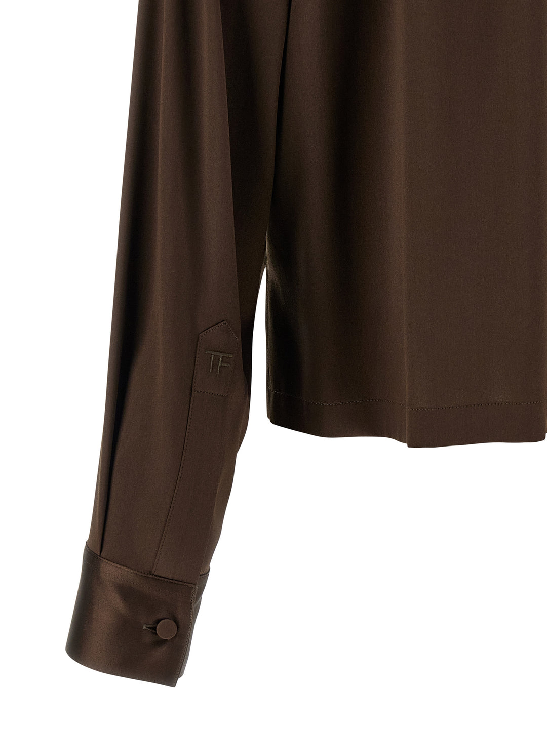 Tom Ford Silk  Shirt Polo - Brown | ccd32dbd8c25fedb5ed0c64314b0487d20923e3e