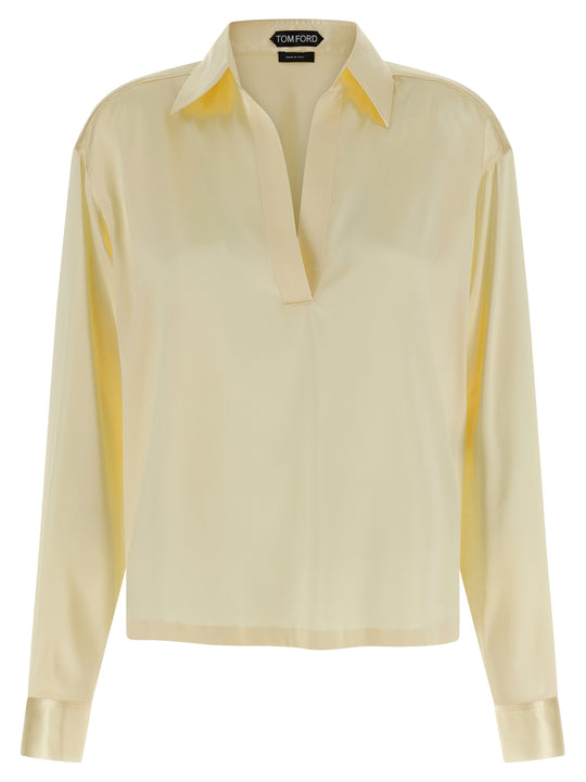 Silk Shirt Polo Yellow
