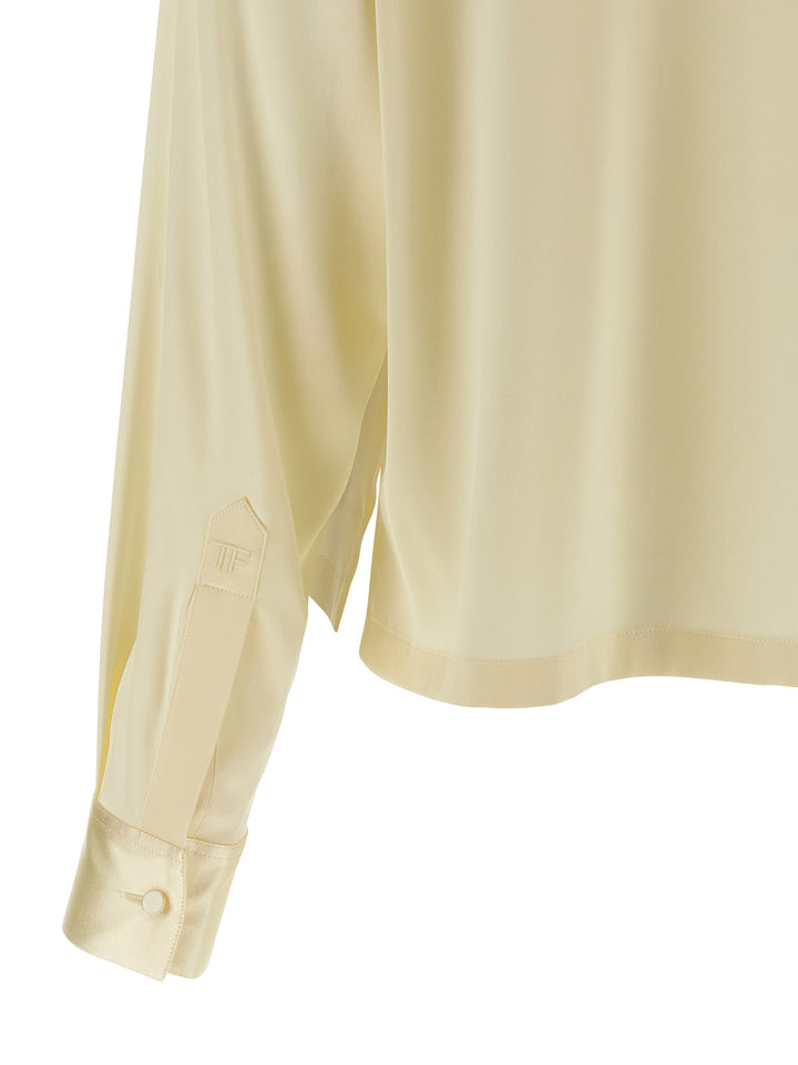 Tom Ford Silk  Shirt Polo - Yellow | 542283532de33cfd70ccb01061fe865f6532bf43