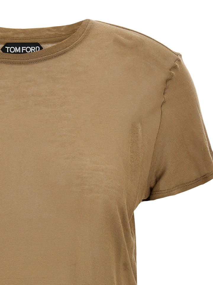 Tom Ford Bamboo T-shirt - Brown | 31c6b97c3bac4d4b2a02780c7401cfac796db2a8