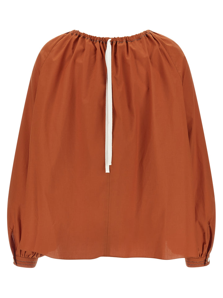 Marni Boat Neck Blouse Shirt and Blouse - Orange | 2f4b1f93982f1b07d7483f36f6268dfc20d140c5