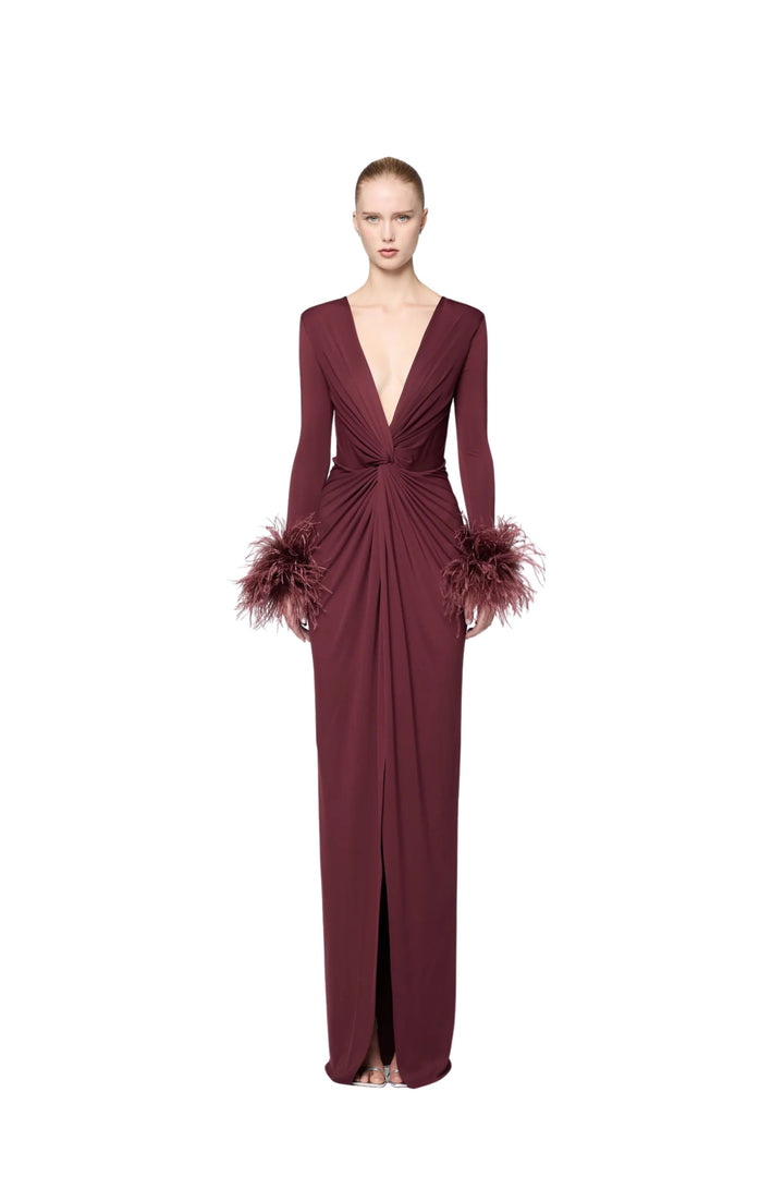 Amber Ares Bordeaux Dress