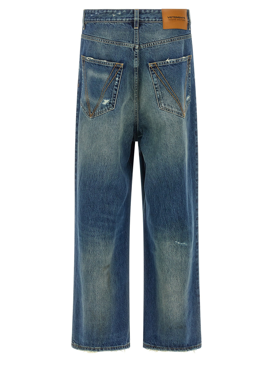 Vetements Blue Distressed Baggy Jeans - Blue | dcab973712cfcb4ab54c5c9ae9adef4c29aa29e4