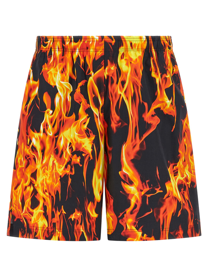 Vetements Black & Orange Fire Bermuda and Short - Multicolor | 59a7c3180d3127b075b11c7dbf39eb8bed586e6e