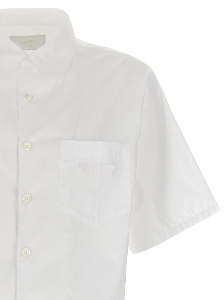 Prada Striped Shirt Shirt and Blouse - White | 9149d0dba1e608fbf881ba3ee076e724ba84a4c6