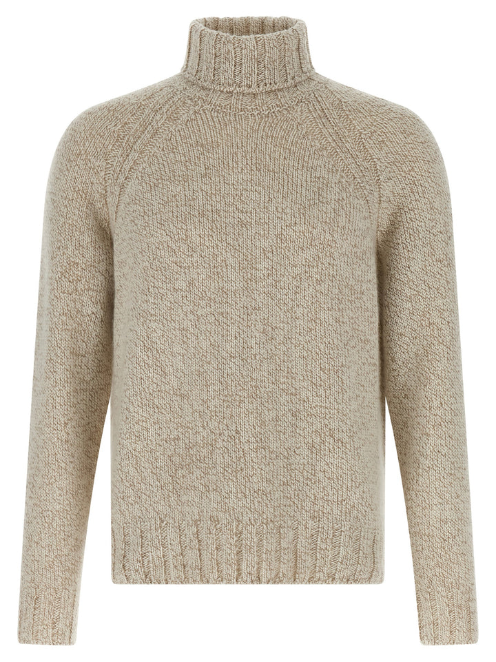 Zegna Cashmere Turtleneck Sweater Sweaters and Cardigans - Beige | bed3215282d1089114cf26e38e763cf2212d0535