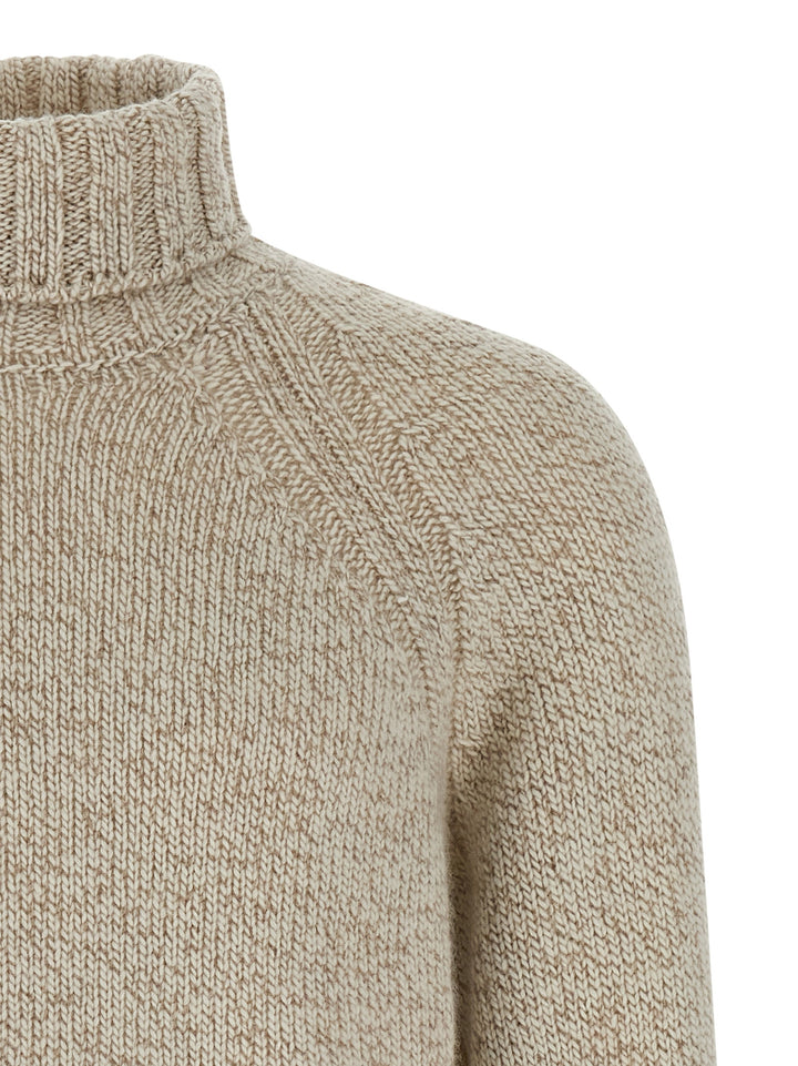Zegna Cashmere Turtleneck Sweater Sweaters and Cardigans - Beige | 1ef4f74ca74005d6c091bc062e6ccdb83c3ac00c