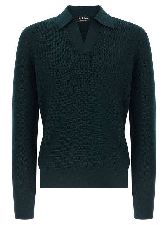 Oasi Cashmere Polo Green
