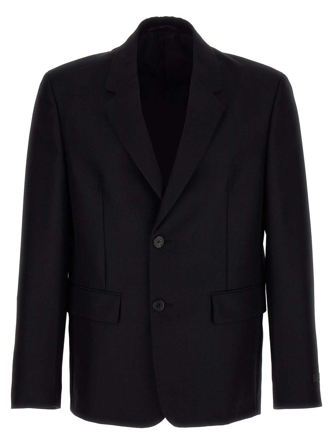 Prada Removable Collar Single-Breasted Blazer - Blue | 53da735421b23e8d64d3624c471c7fa1fe0d6c2b