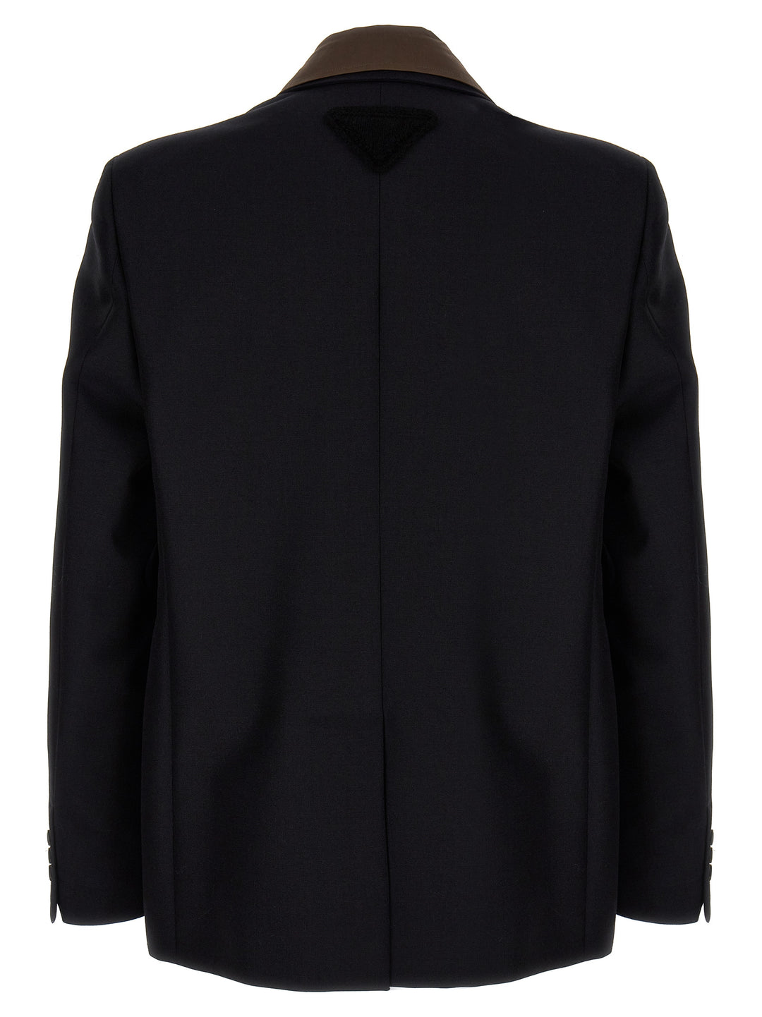 Prada Removable Collar Single-Breasted Blazer - Blue | 1973f8bd3de080a0ac5a335666ac7f8091a5eaa8