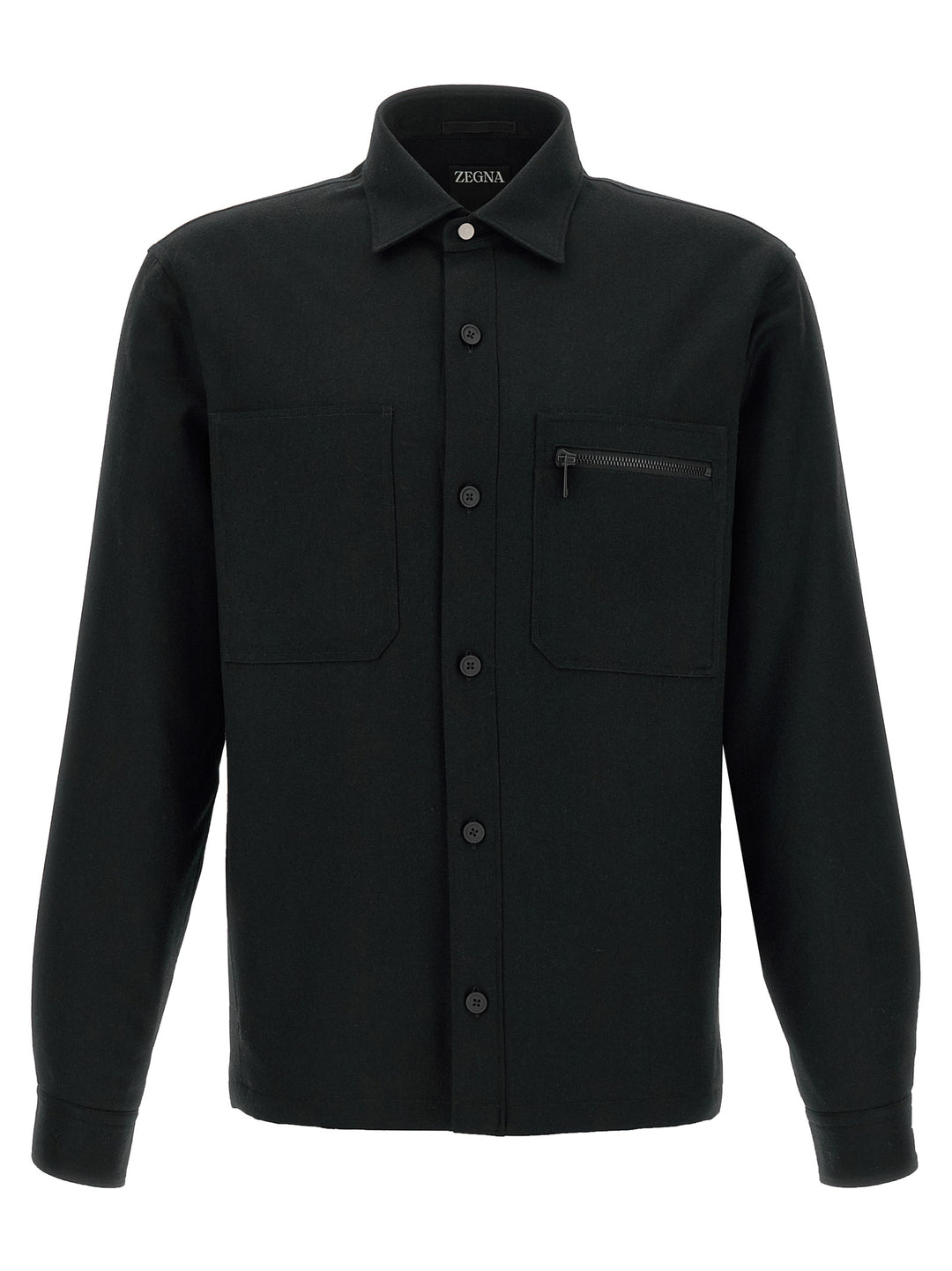 Zegna Techmerino Overshirt Shirt and Blouse - Black | 6e5a4a289269687bf1a7c603ccf1ba49de65d185