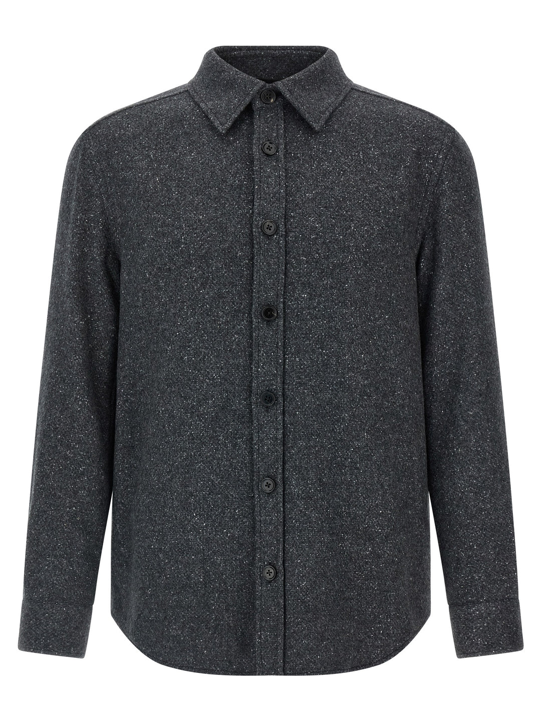 Zegna Mélange Overshirt Shirt and Blouse - Gray | bbd2c207528d633dfbfcad1ece7a876bcfadda01