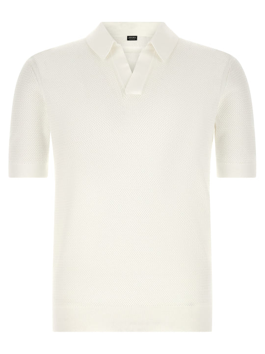 Premium Cotton Shirt Polo White