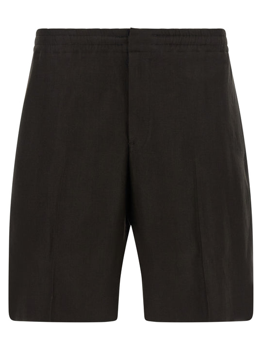 Linen Bermuda Shorts Bermuda And Short Brown