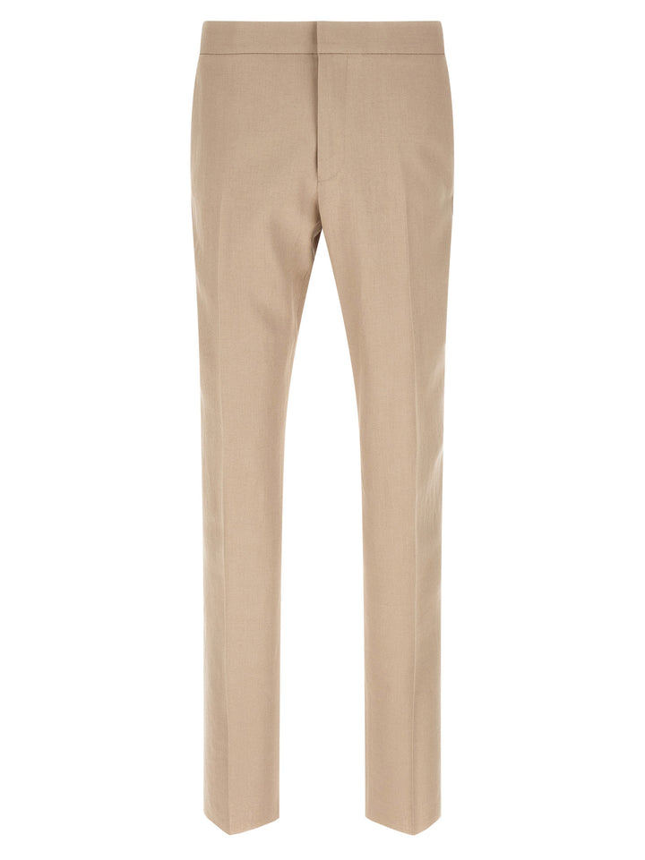 Zegna Linen Trousers Pants - Beige | 4f0fd92ae6c179f03e4f2dfa16f7feb99b74394e