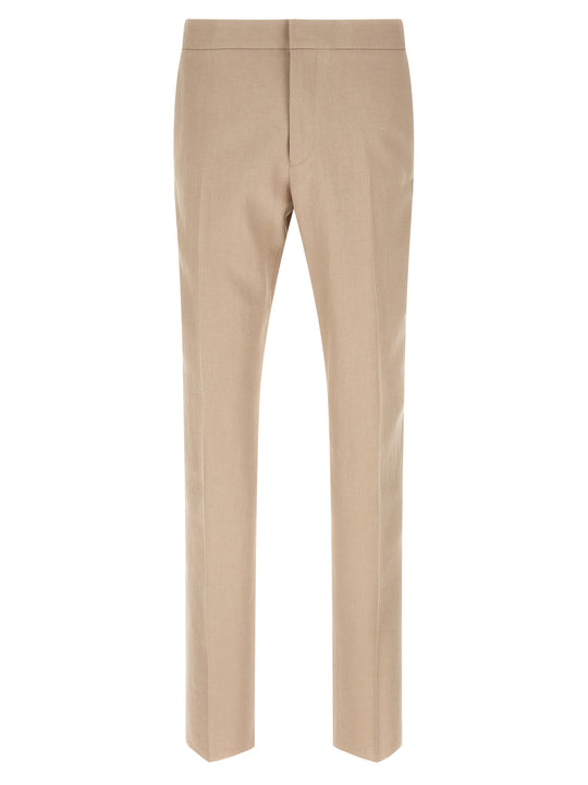 Linen Trousers Pants Beige