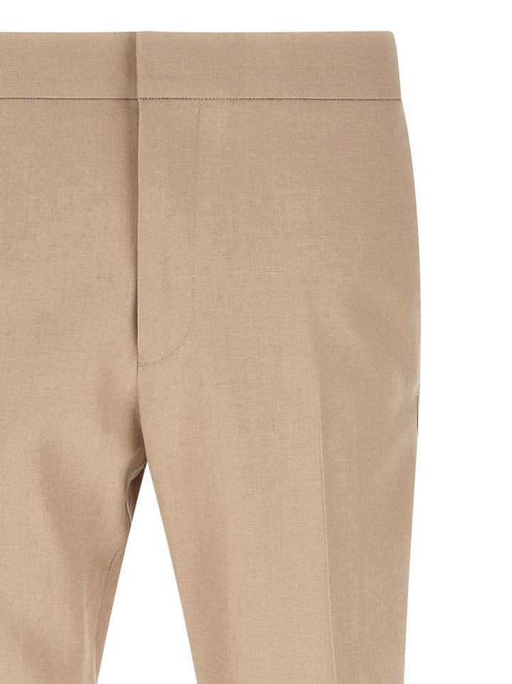 Zegna Linen Trousers Pants - Beige | 493aab6e4767ea201ec7e4fe2bda6a7f99d6a993