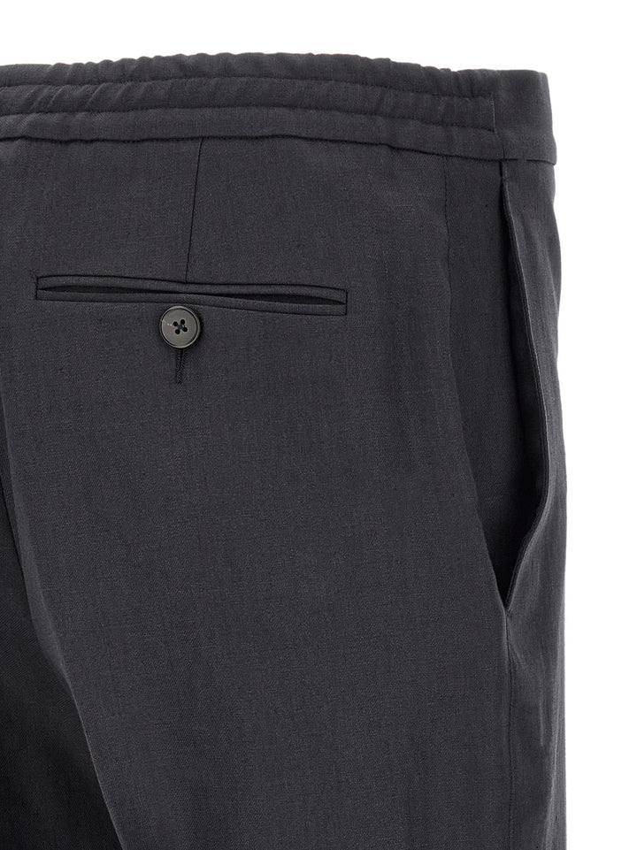Zegna Linen Trousers Pants - Blue | a964802da73dd18ff092c89cb3b993d5b66a9a88
