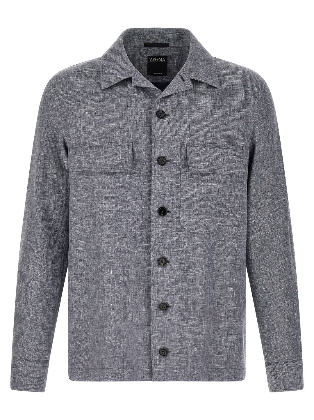 Zegna Crossover Shirt and Blouse - Blue | be1e7e6150db350d29592042a05cb6277b0d0835