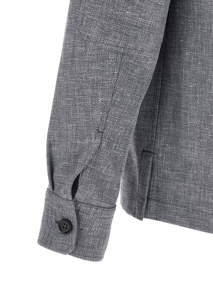 Zegna Crossover Shirt and Blouse - Blue | 3202c1bc230eddd2e91d517ccfc97da56c4ea85f