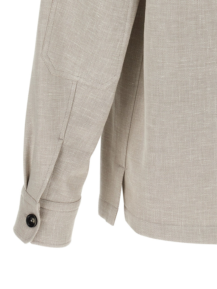 Zegna Crossover Shirt and Blouse - Gray | 2e29385a0e9a9af64a416a287a3df4c284f8c2c8