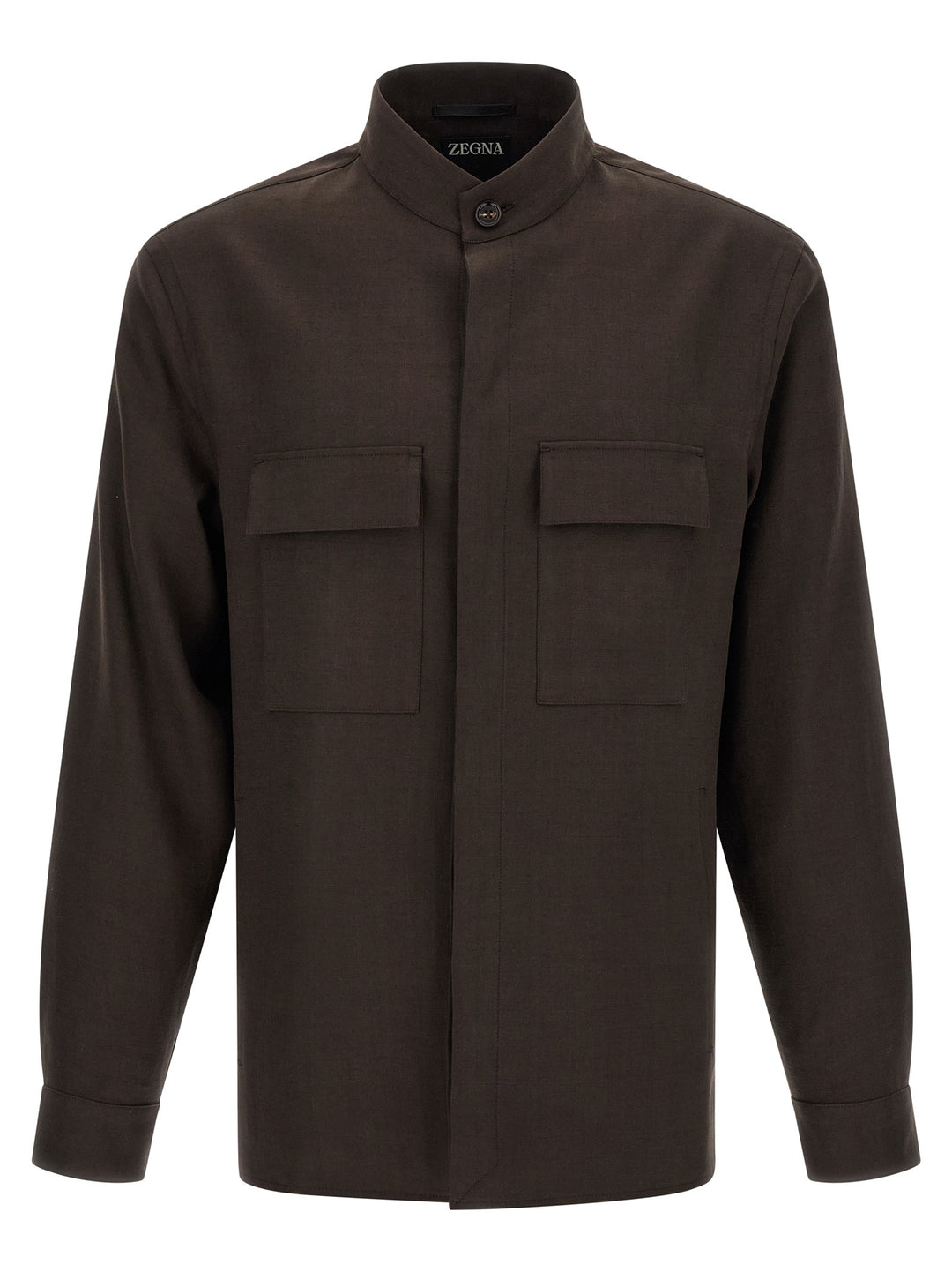 Zegna Oasi Lino Shirt and Blouse - Brown | c7d3dd2c8a08cf51828e9d98b0b0a173141235fa