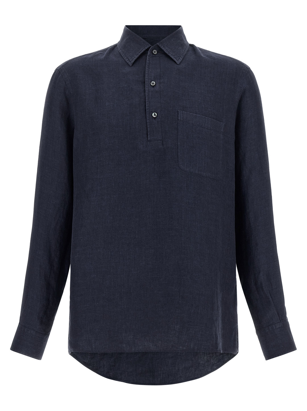 Zegna Oasi Lino Polo - Blue | 19dbb4bfb3c9472e8d429917779815be46ef41dd
