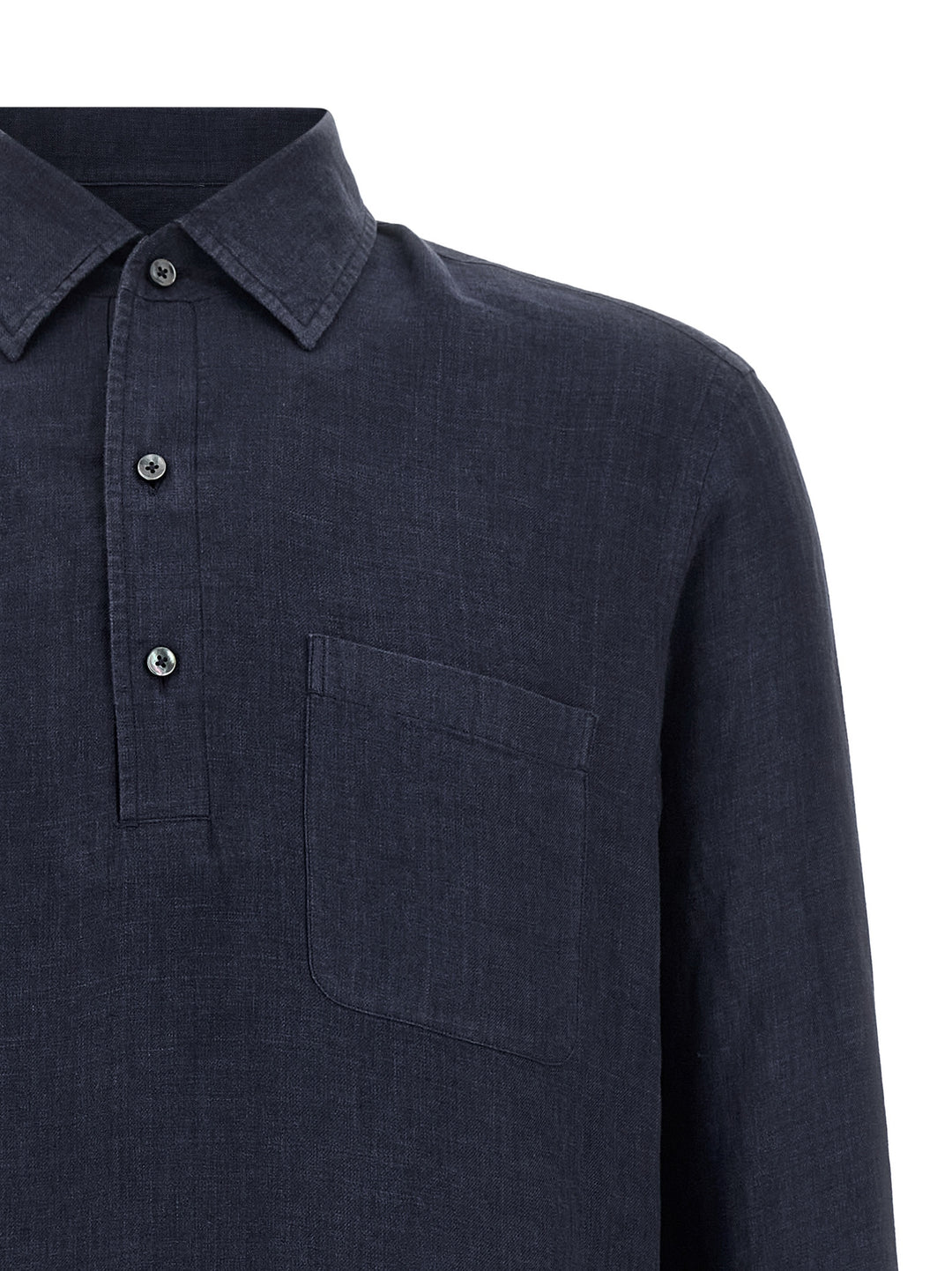 Zegna Oasi Lino Polo - Blue | a56918a1d3c2b2b267597dbe44fdad3cd9c70b12