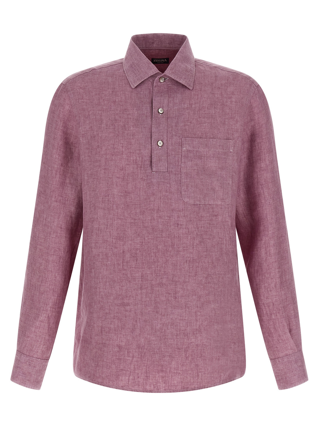 Zegna Oasi Lino Polo - Pink | 8df40c533096c16c28defb7967aa3a7a2fdac532