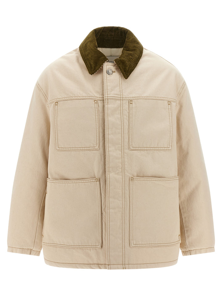 Ami Paris Worker Puffer Jackets - Beige | 8789b16329cd404eb7e07ab894fda7c8ba0ff4c7