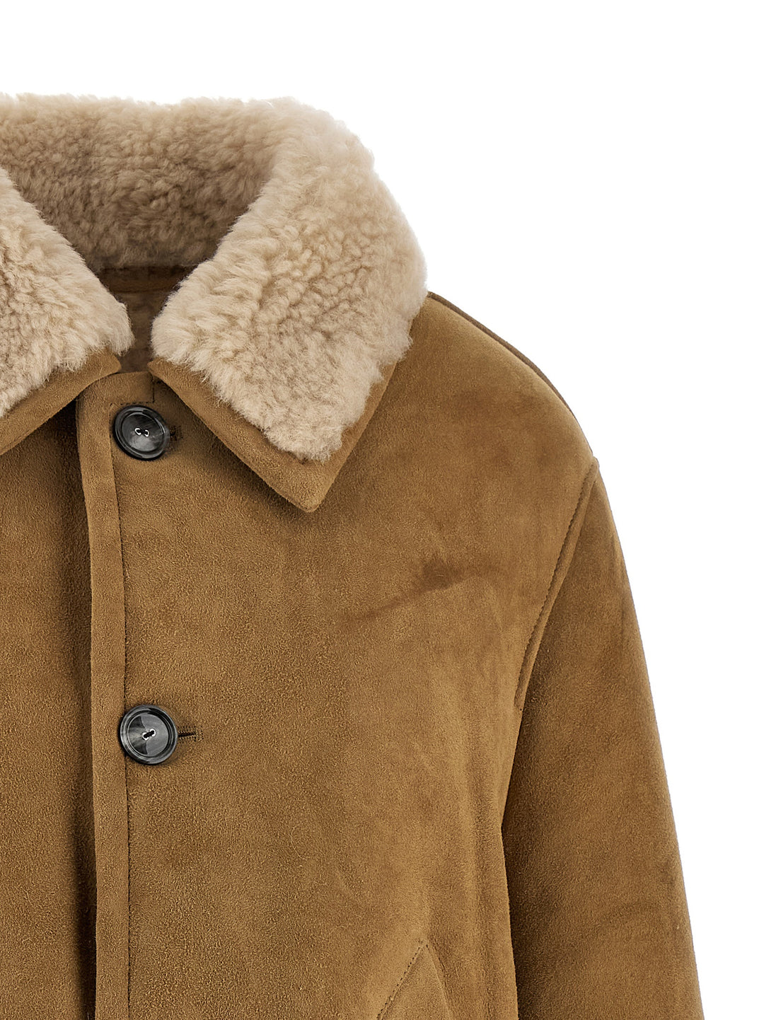 Ami Paris Shearling Jacket Fur - Beige | 0f7ef13cafe3dd90cec3daec92ba8ec419d5e1d9