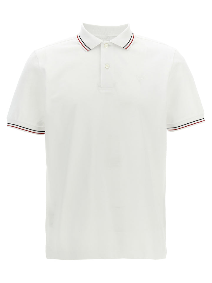 Prada Piqué  Shirt Polo - White | fc6c70f84246dc92e22904b1df7f520626f9a6a2